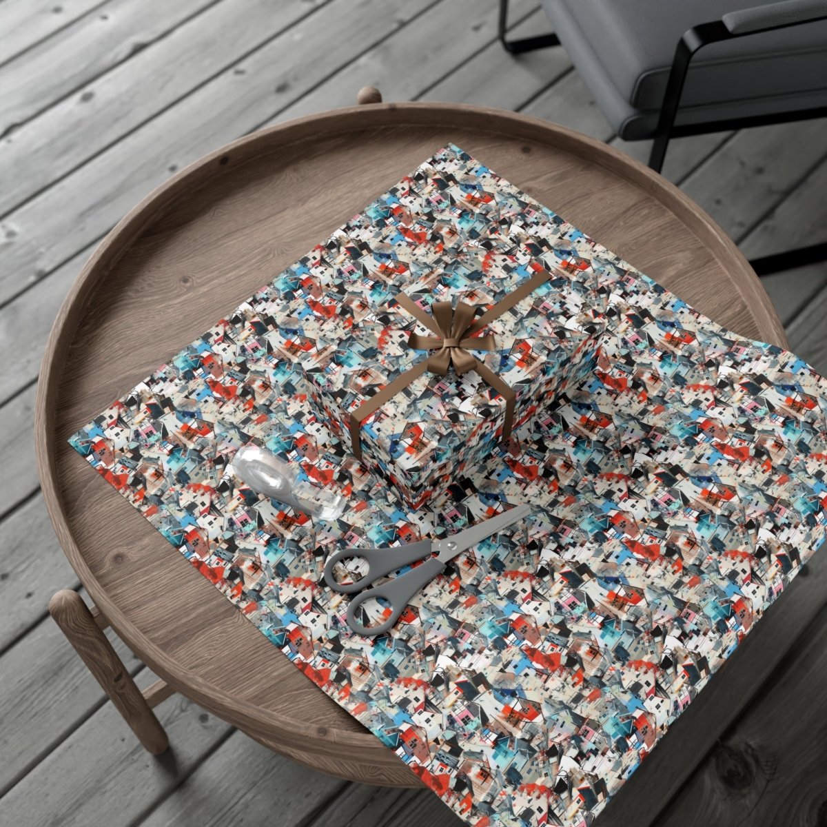 Neighborhood Collage Trash Polka Gift Wrap - Home Decor | ShirtyAgents