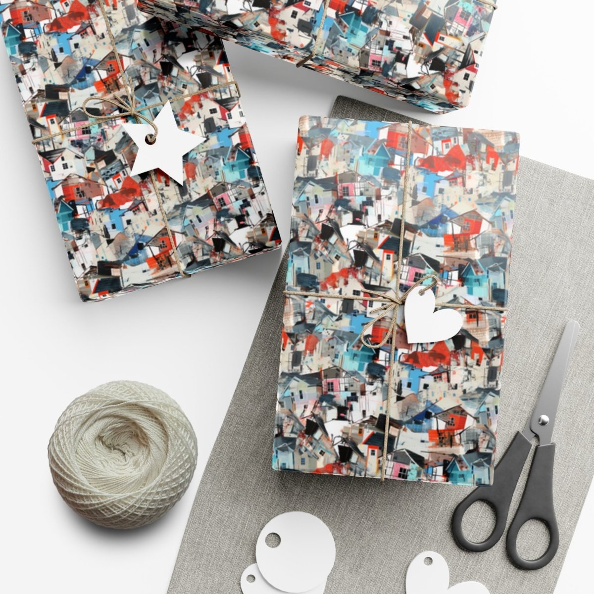 Neighborhood Collage Trash Polka Gift Wrap - Home Decor | ShirtyAgents