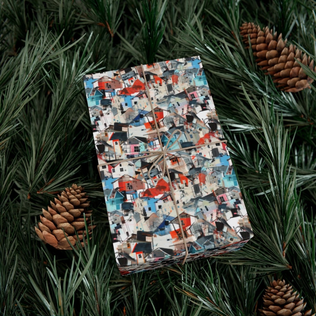Neighborhood Collage Trash Polka Gift Wrap - Home Decor | ShirtyAgents