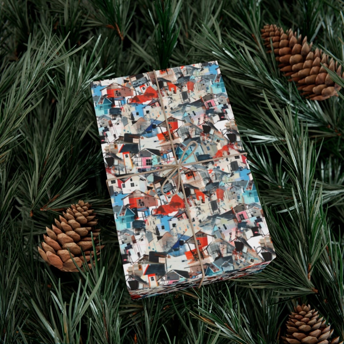 Neighborhood Collage Trash Polka Gift Wrap - Home Decor | ShirtyAgents