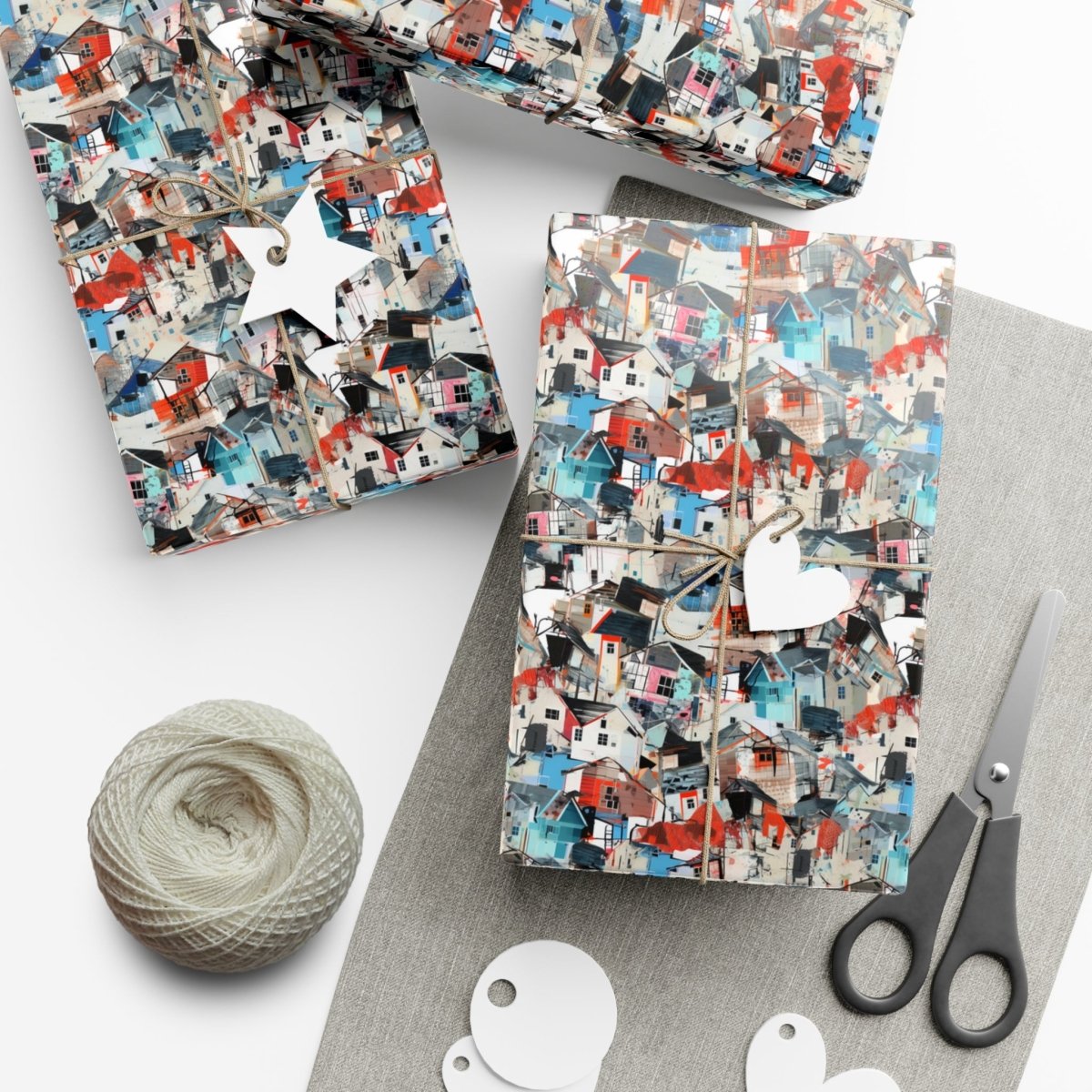 Neighborhood Collage Trash Polka Gift Wrap - Home Decor | ShirtyAgents