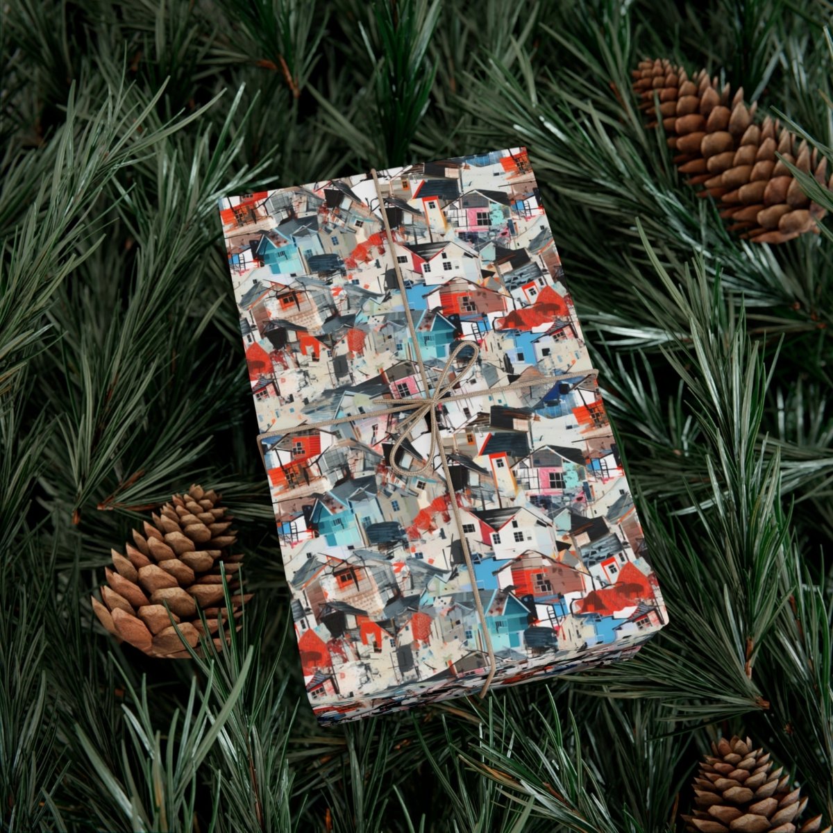 Neighborhood Collage Trash Polka Gift Wrap - Home Decor | ShirtyAgents