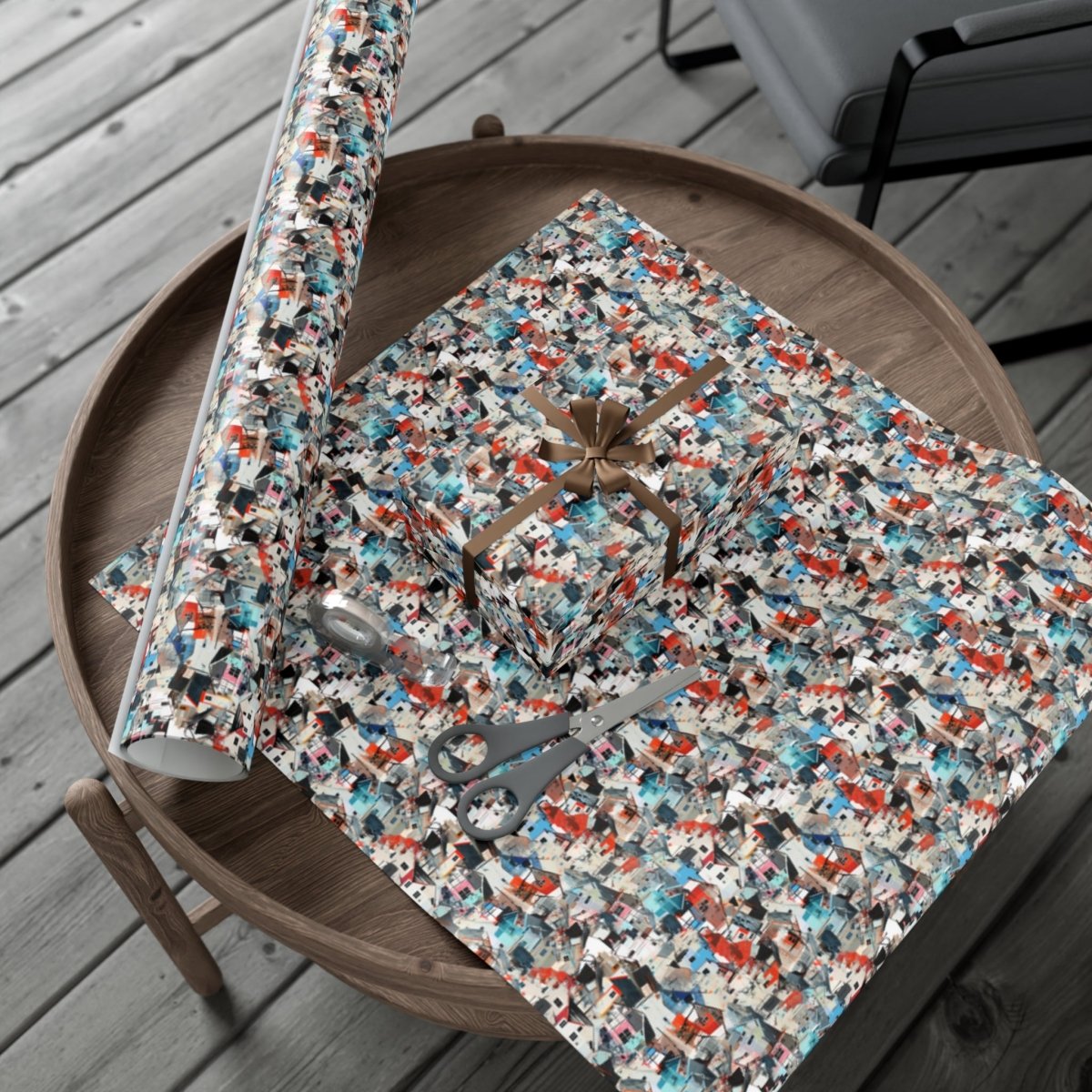 Neighborhood Collage Trash Polka Gift Wrap - Home Decor | ShirtyAgents