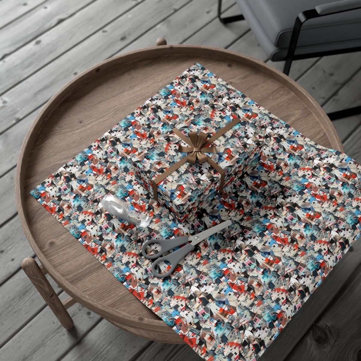 Neighborhood Collage Trash Polka Gift Wrap - Home Decor | ShirtyAgents