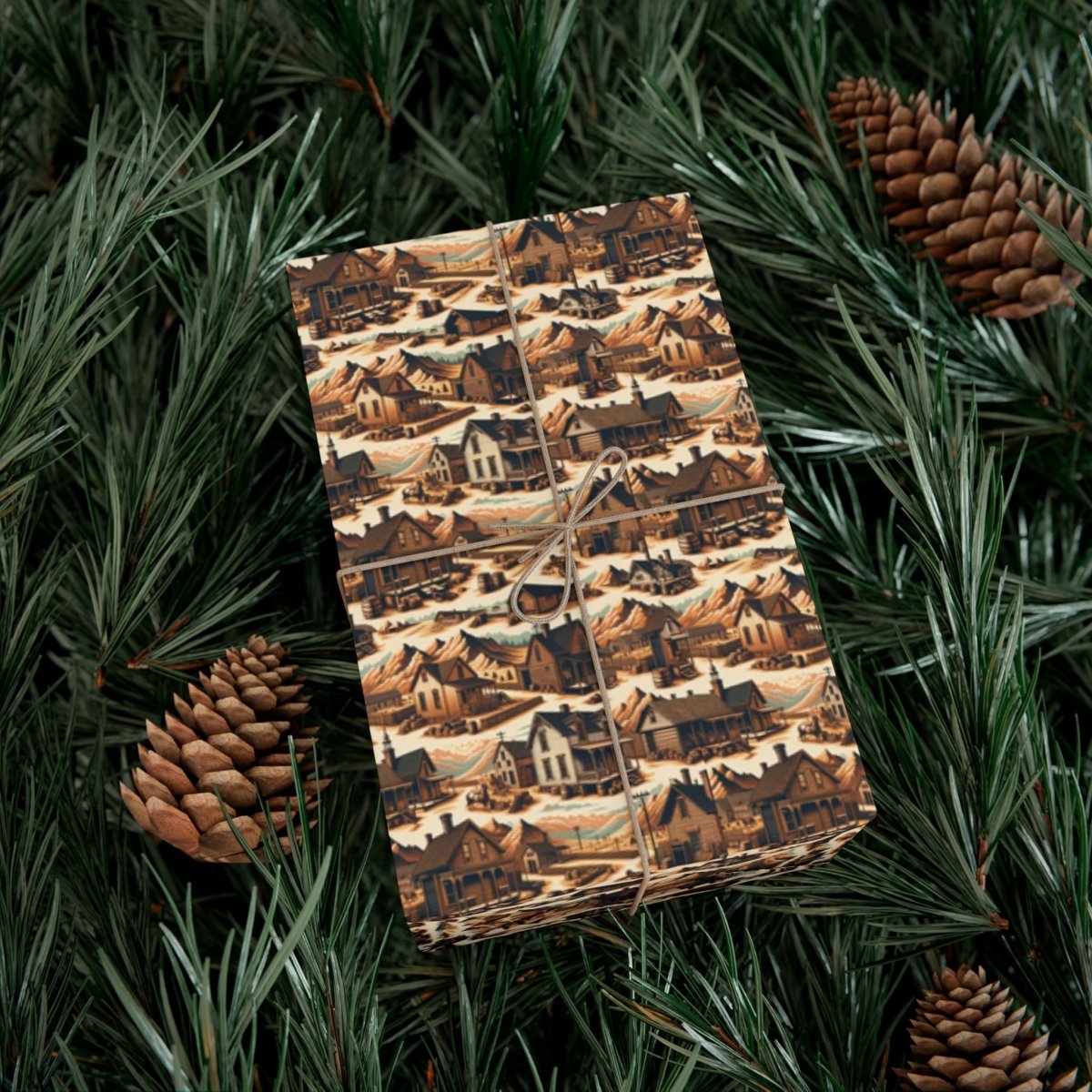 Old Western Neighborhood Gift Wrap - Home Decor | ShirtyAgents