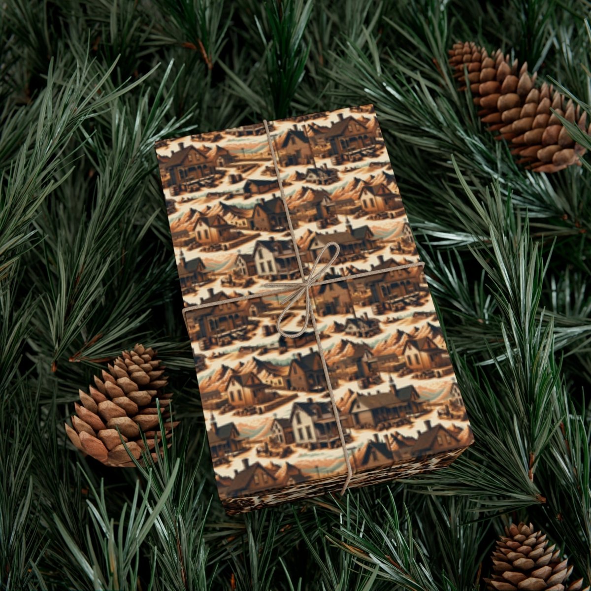 Old Western Neighborhood Gift Wrap - Home Decor | ShirtyAgents