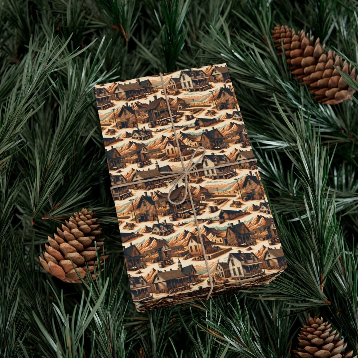 Old Western Neighborhood Gift Wrap - Home Decor | ShirtyAgents