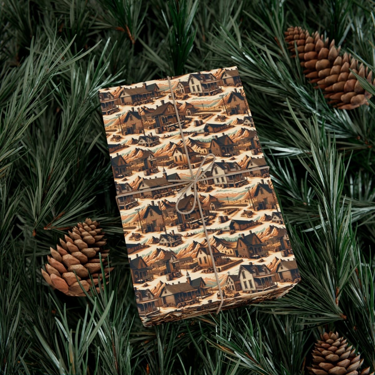 Old Western Neighborhood Gift Wrap - Home Decor | ShirtyAgents
