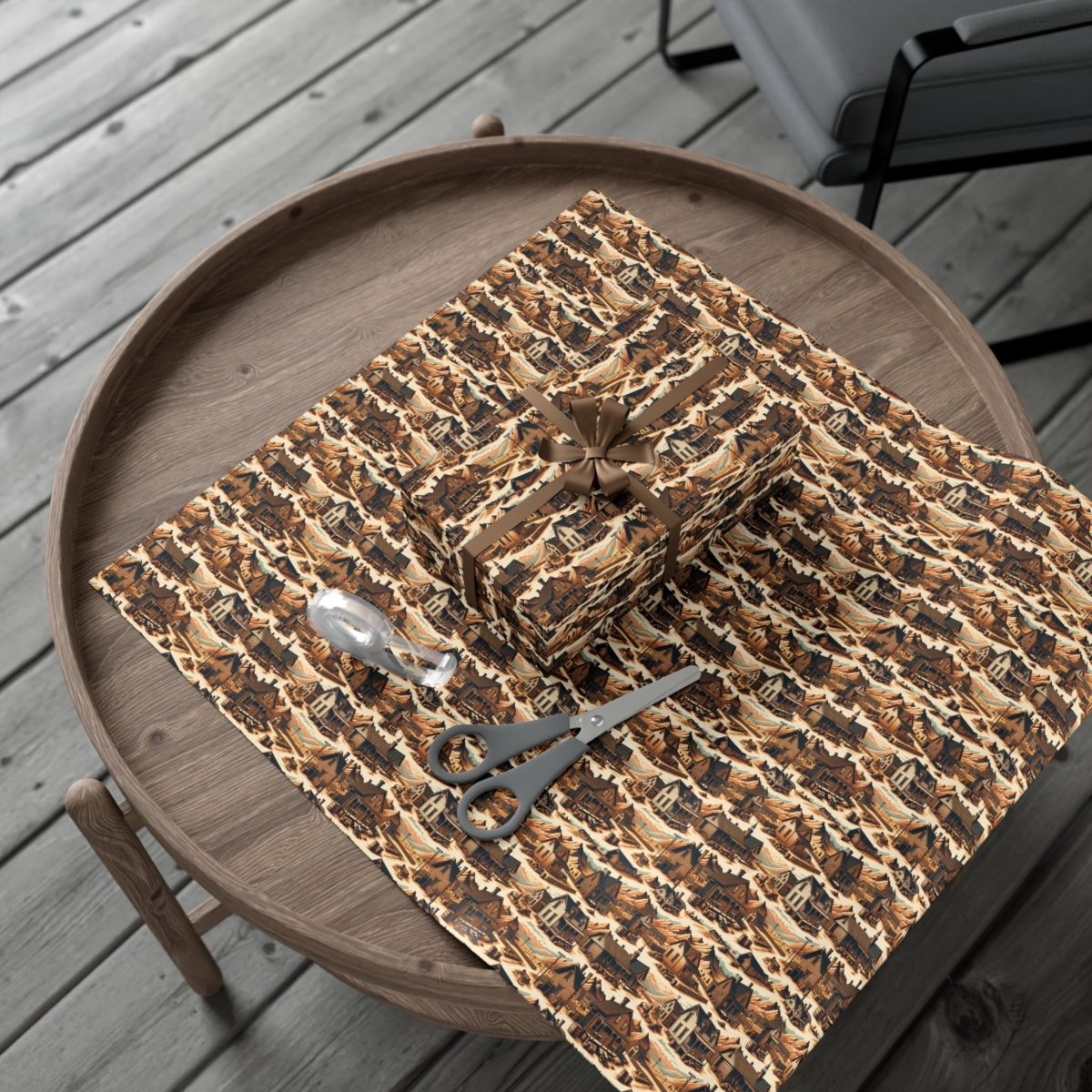 Old Western Neighborhood Gift Wrap - Home Decor | ShirtyAgents
