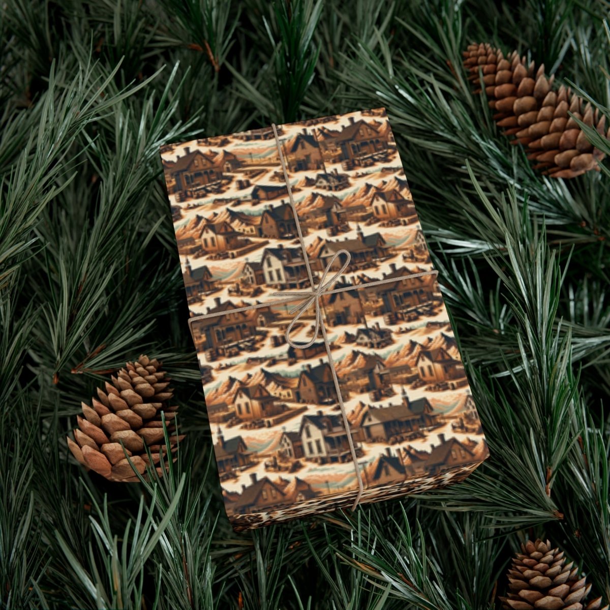 Old Western Neighborhood Gift Wrap - Home Decor | ShirtyAgents