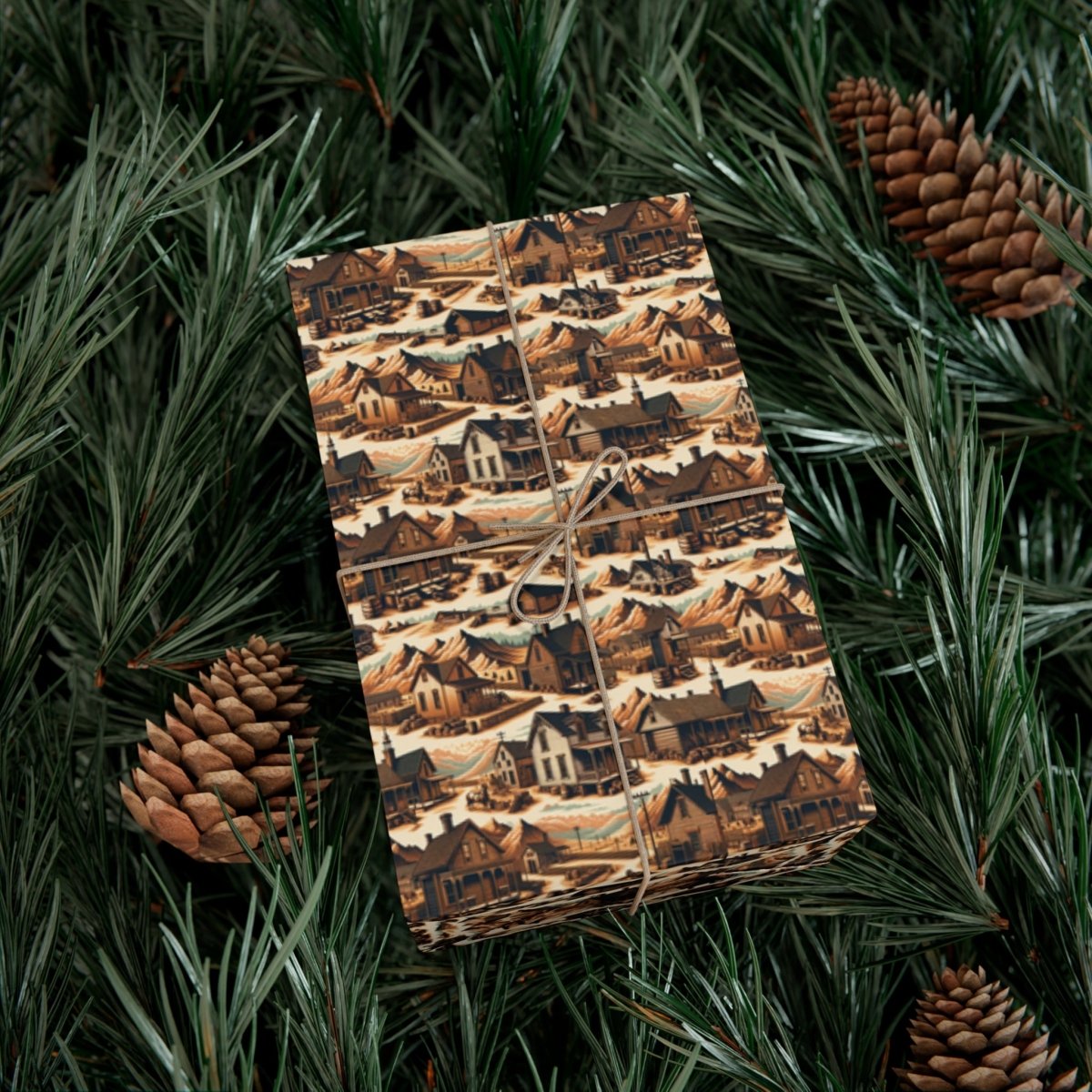Old Western Neighborhood Gift Wrap - Home Decor | ShirtyAgents