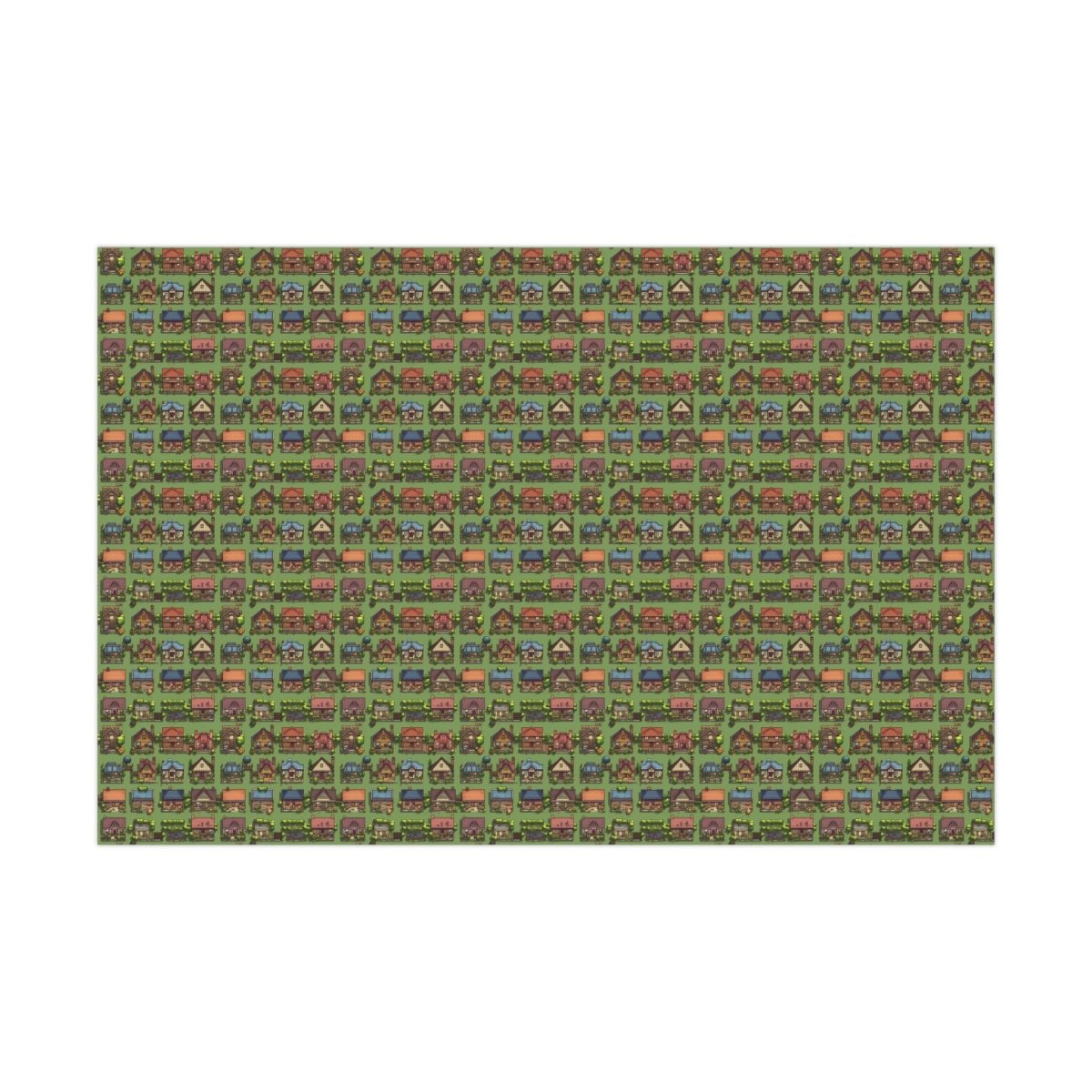 Pixelated Neighborhood Gift Wrap - Home Decor | ShirtyAgents