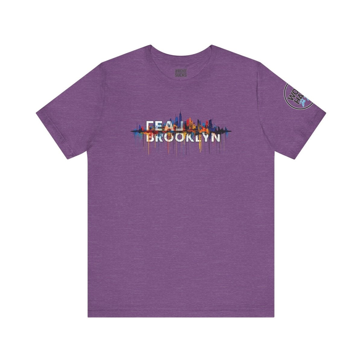 REAL Brooklyn Skyline Vector Drip - T-Shirt | ShirtyAgents