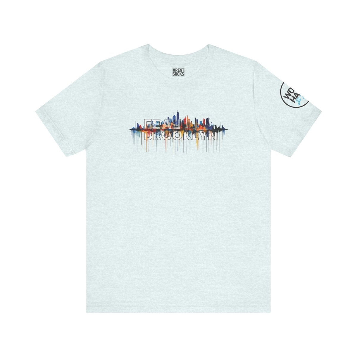 REAL Brooklyn Skyline Vector Drip - T-Shirt | ShirtyAgents