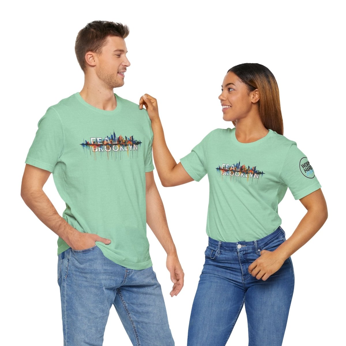 REAL Brooklyn Skyline Vector Drip - T-Shirt | ShirtyAgents