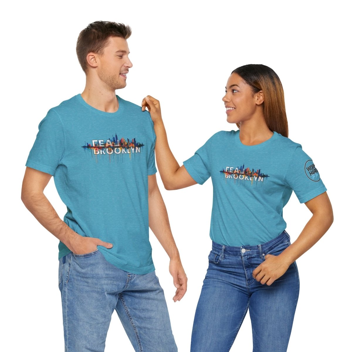 REAL Brooklyn Skyline Vector Drip - T-Shirt | ShirtyAgents