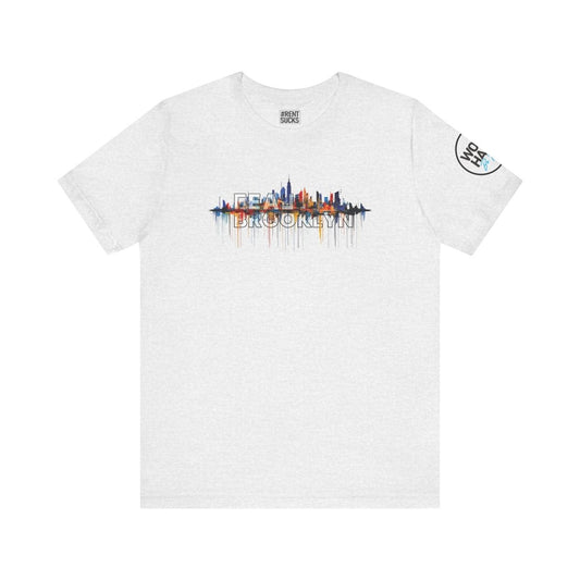 REAL Brooklyn Skyline Vector Drip - T-Shirt | ShirtyAgents