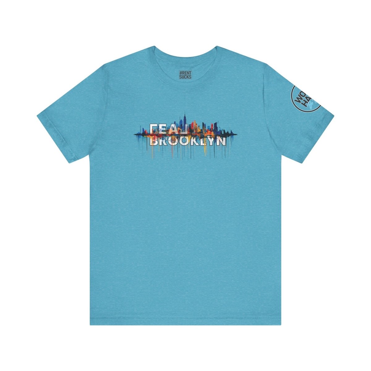 REAL Brooklyn Skyline Vector Drip - T-Shirt | ShirtyAgents