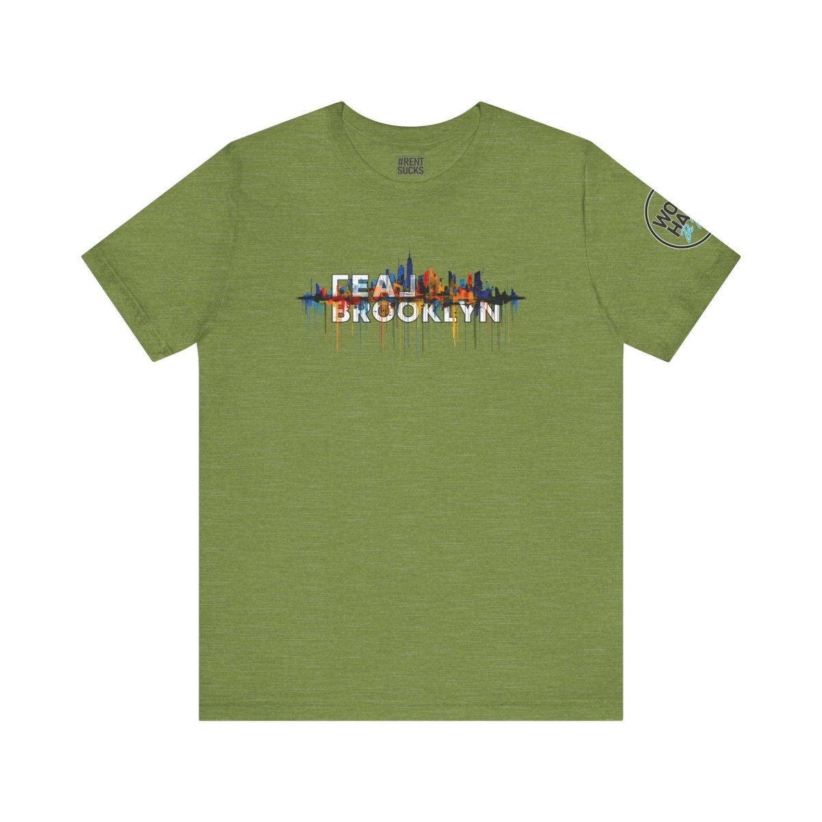 REAL Brooklyn Skyline Vector Drip - T-Shirt | ShirtyAgents