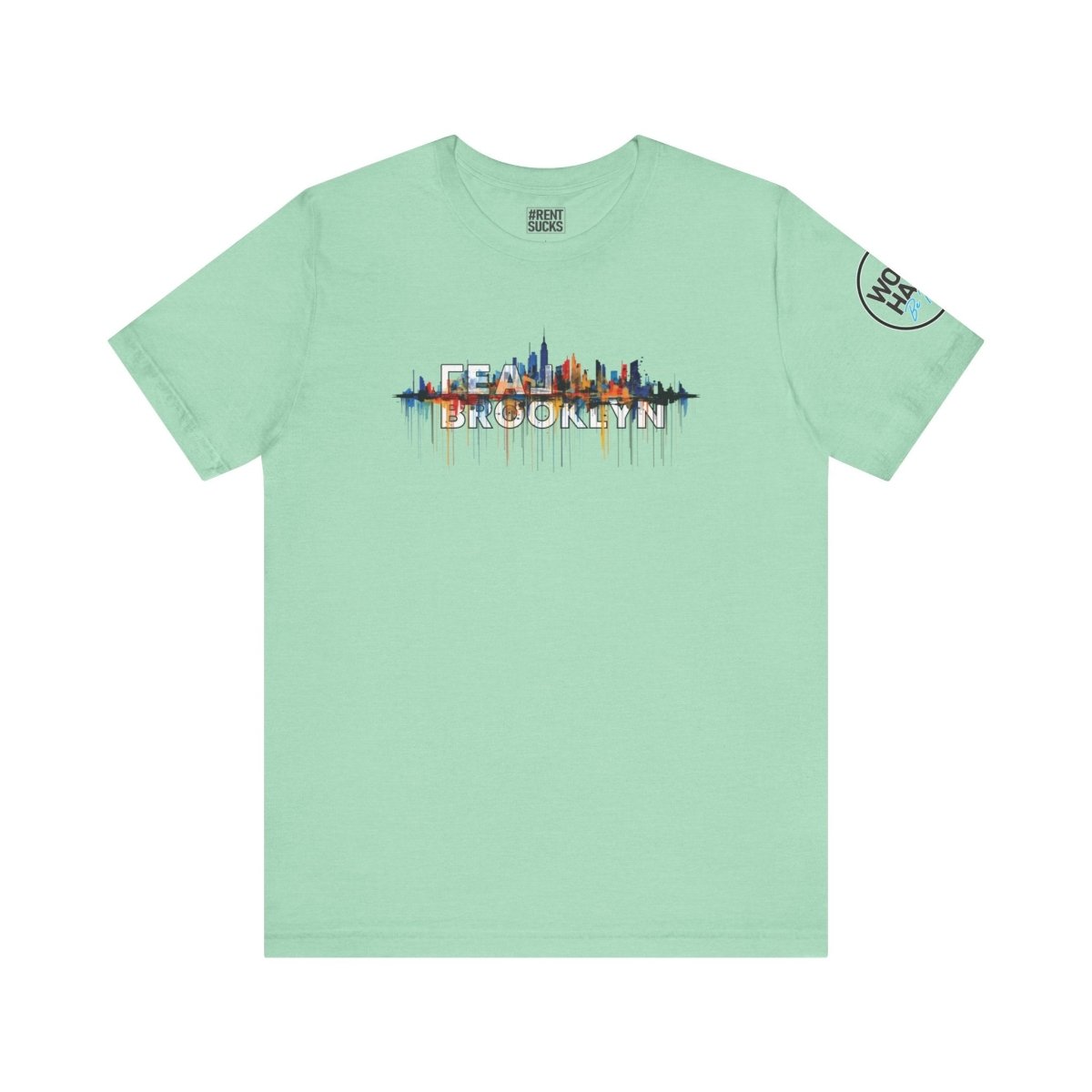 REAL Brooklyn Skyline Vector Drip - T-Shirt | ShirtyAgents
