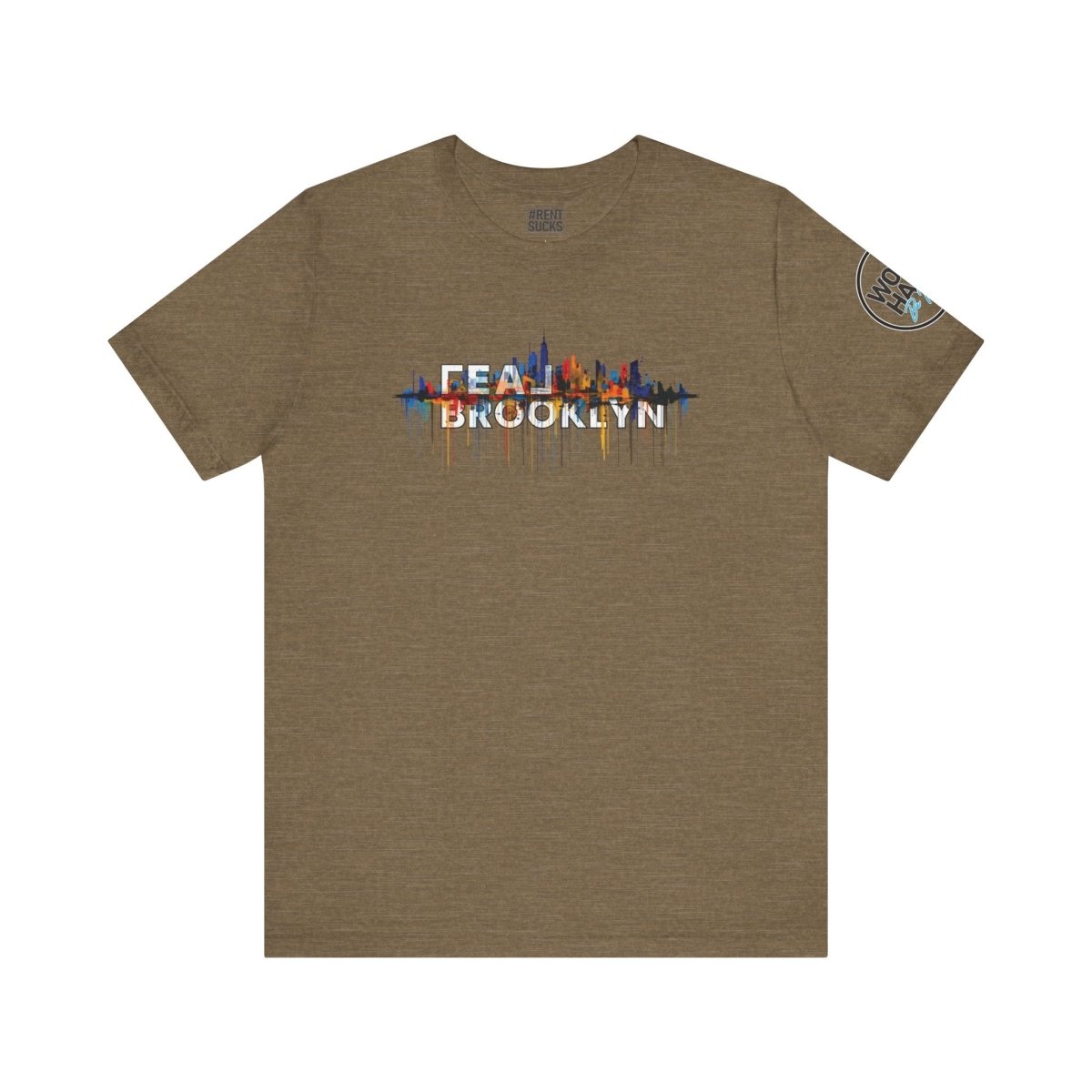 REAL Brooklyn Skyline Vector Drip - T-Shirt | ShirtyAgents