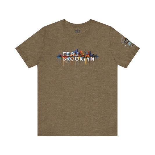 REAL Brooklyn Skyline Vector Drip - T-Shirt | ShirtyAgents