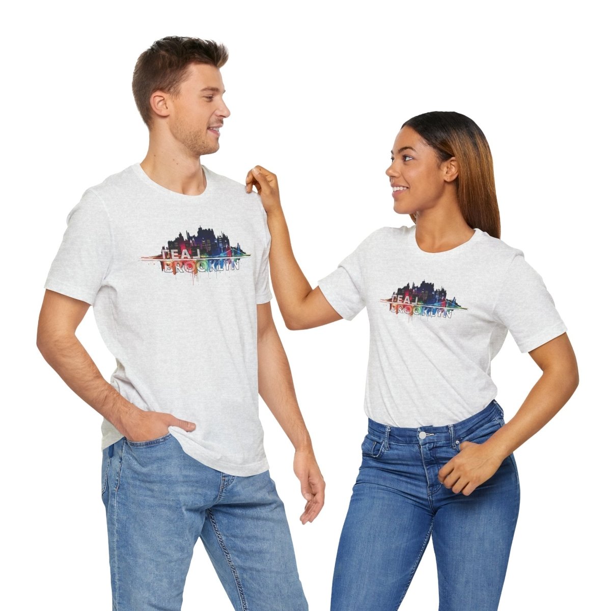 REAL Brooklyn Skyline Vector Picasso - T-Shirt | ShirtyAgents