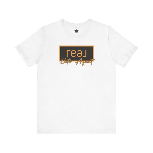 REAL Elite Agent Modern Logo Tshirt (Saffron) - T-Shirt | ShirtyAgents