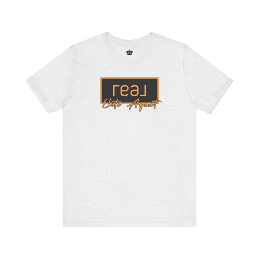 REAL Elite Agent Modern Logo Tshirt (Saffron) - T-Shirt | ShirtyAgents