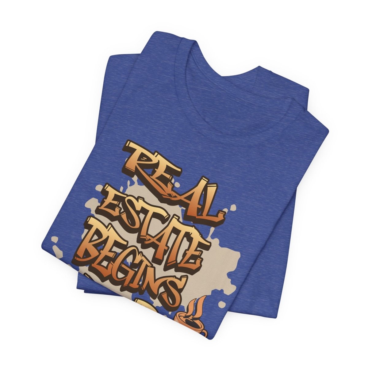 Real Estate Begins After Coffee - Unisex Jersey Tee - T-Shirt | ShirtyAgents