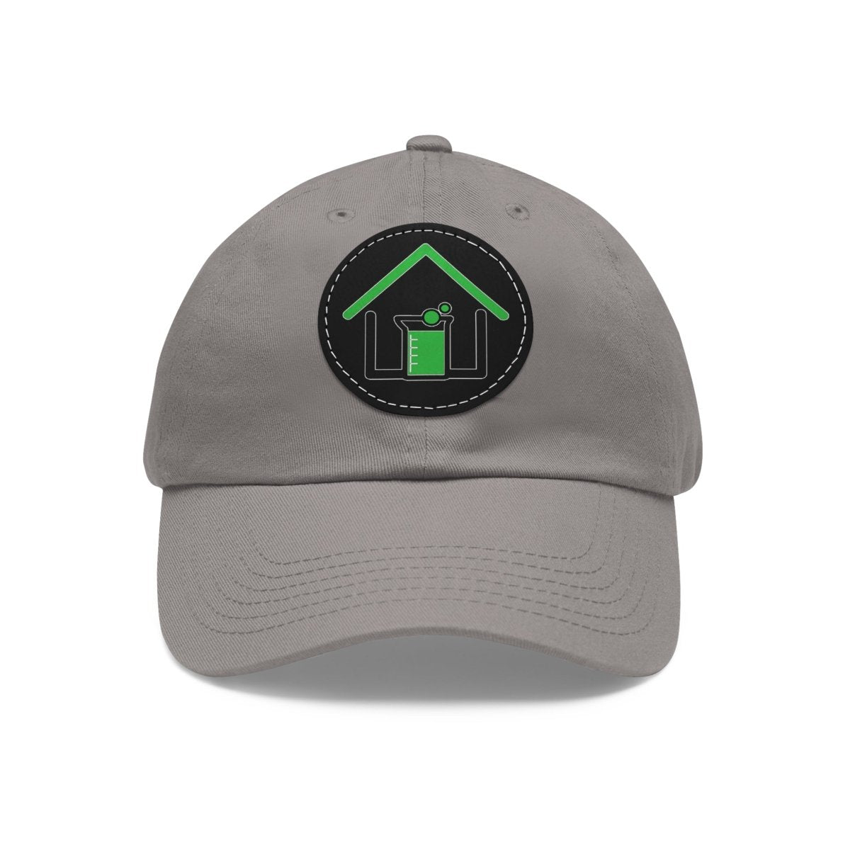 Real Estate Lab Logo Hat with Leather Patch - Hats | ShirtyAgents