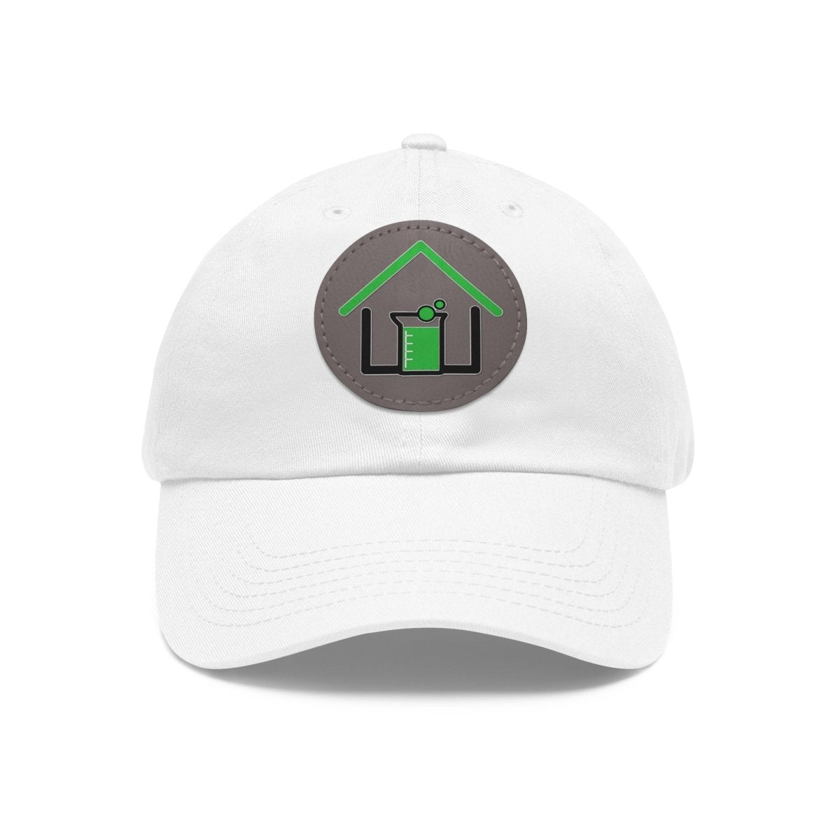 Real Estate Lab Logo Hat with Leather Patch - Hats | ShirtyAgents