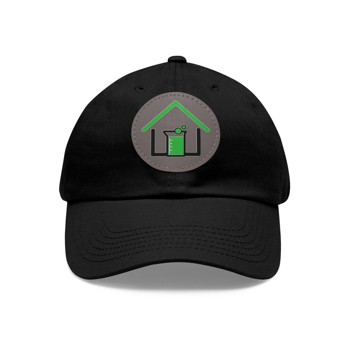 Real Estate Lab Logo Hat with Leather Patch - Hats | ShirtyAgents