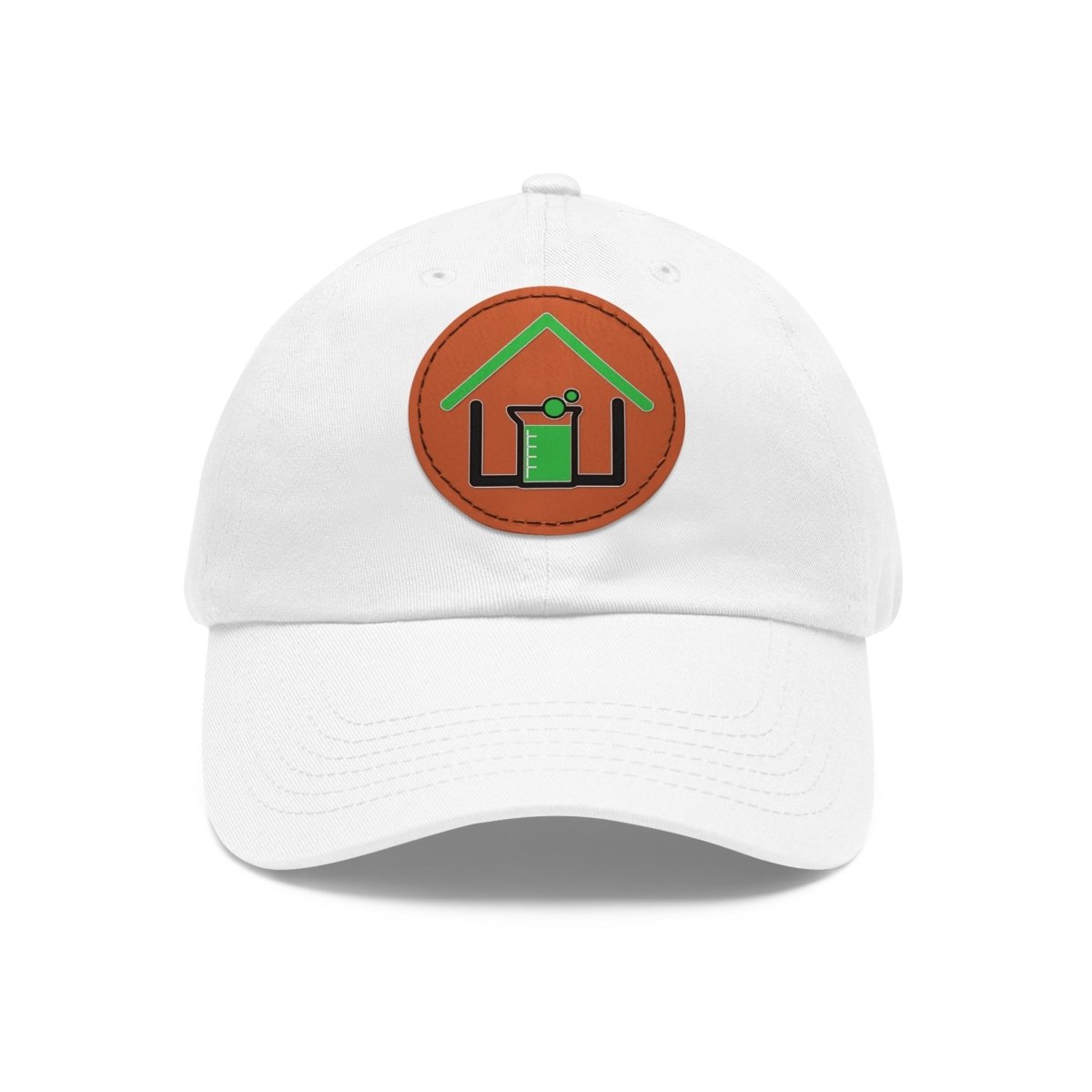 Real Estate Lab Logo Hat with Leather Patch - Hats | ShirtyAgents