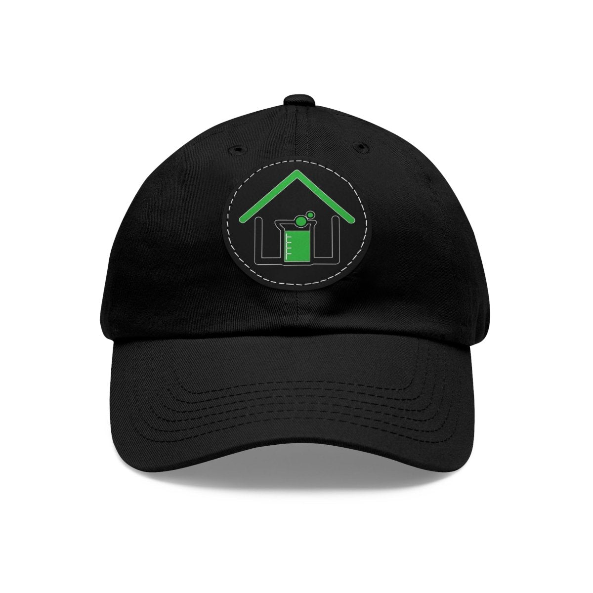 Real Estate Lab Logo Hat with Leather Patch - Hats | ShirtyAgents