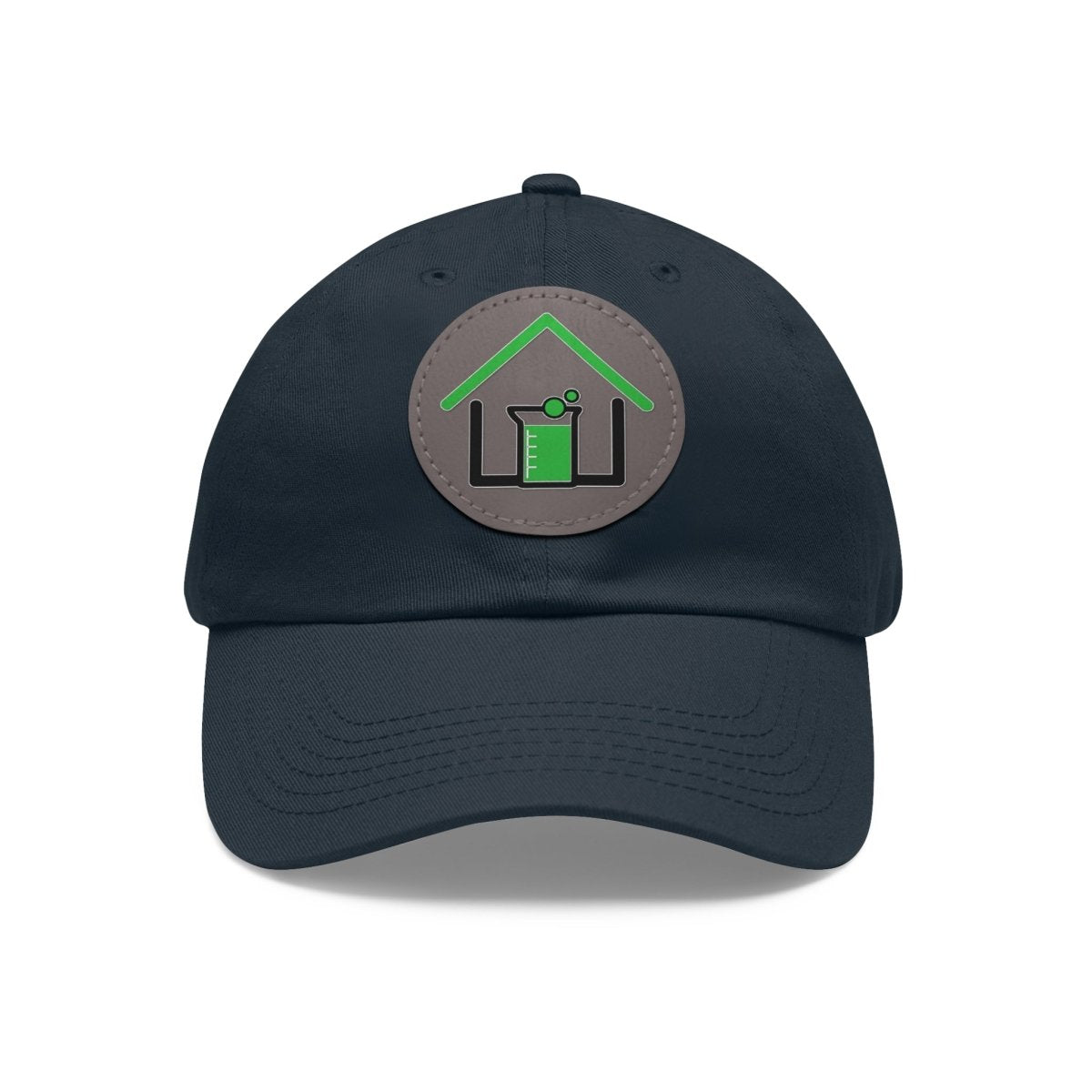 Real Estate Lab Logo Hat with Leather Patch - Hats | ShirtyAgents