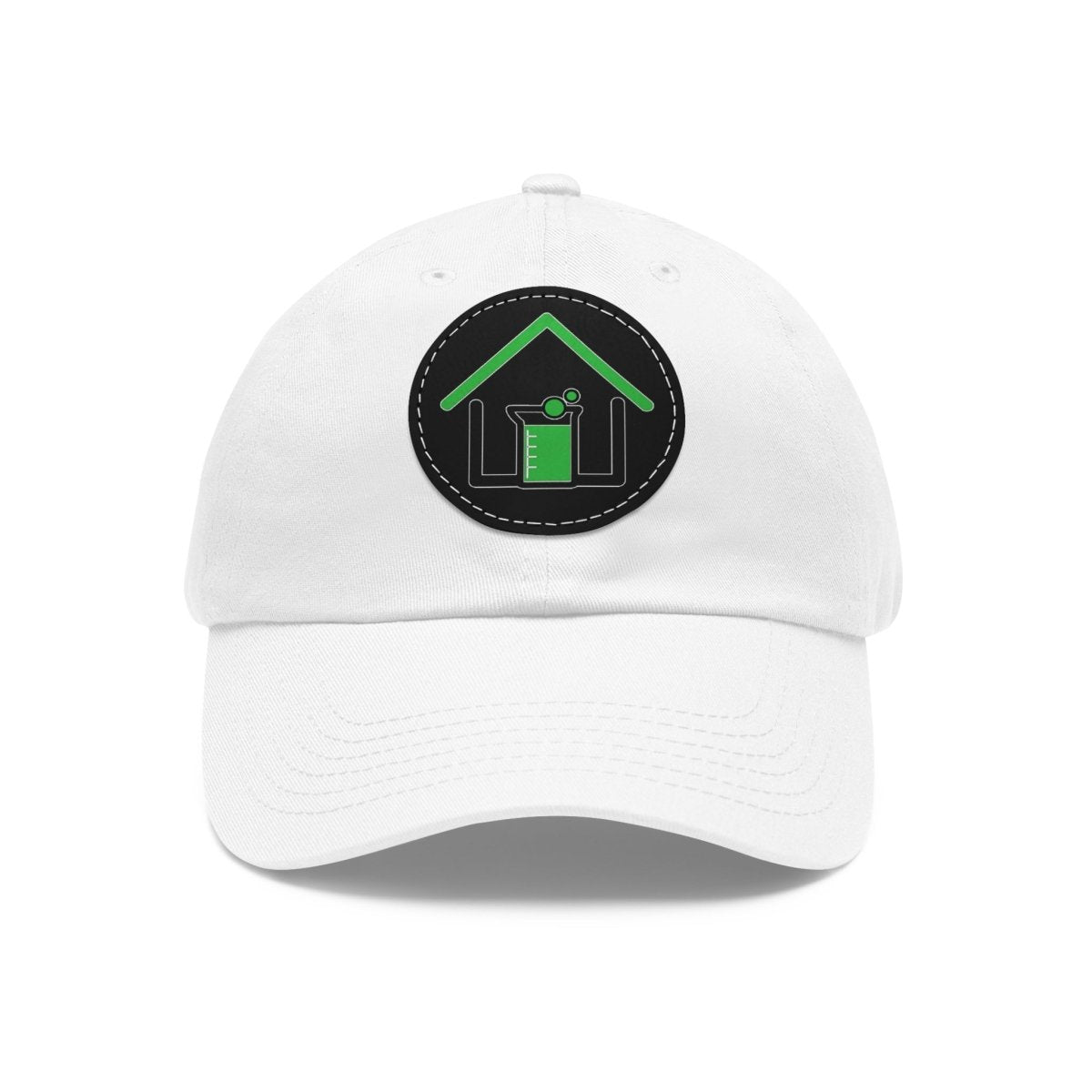 Real Estate Lab Logo Hat with Leather Patch - Hats | ShirtyAgents