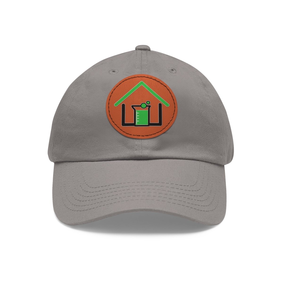 Real Estate Lab Logo Hat with Leather Patch - Hats | ShirtyAgents