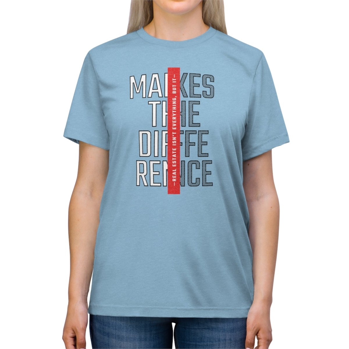 Real Estate Makes The Difference Athletic - T-Shirt | ShirtyAgents