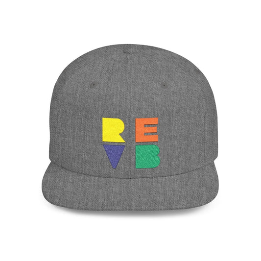 Real Estate Video Blueprint (REVB) Cubed Logo Flat Bill Snapback - Hats | ShirtyAgents