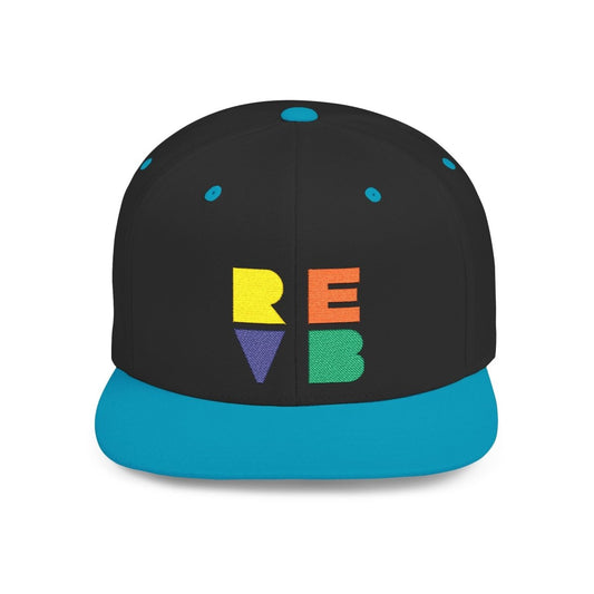 Real Estate Video Blueprint (REVB) Cubed Logo Flat Bill Snapback - Hats | ShirtyAgents