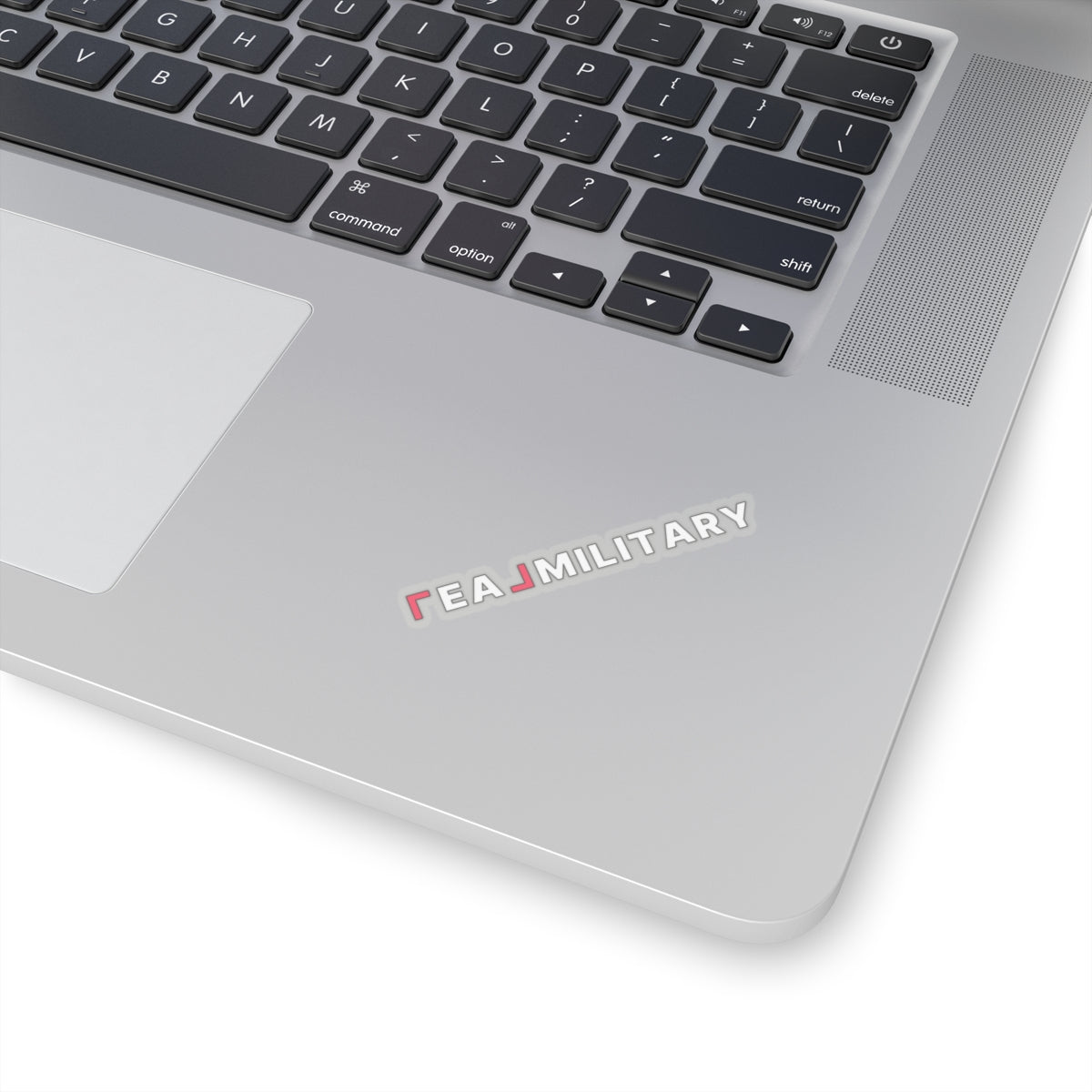 REAL Military Contrast Logo Sticker (Coral) Stickers - Paper products | ShirtyAgents
