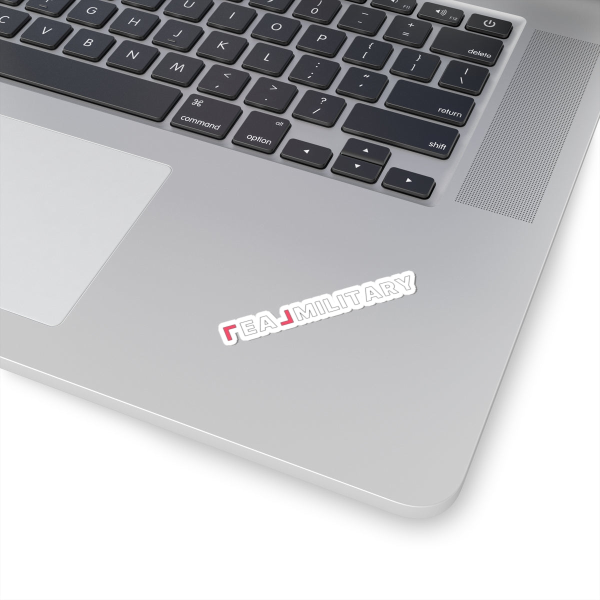REAL Military Contrast Logo Sticker (Coral) Stickers - Paper products | ShirtyAgents
