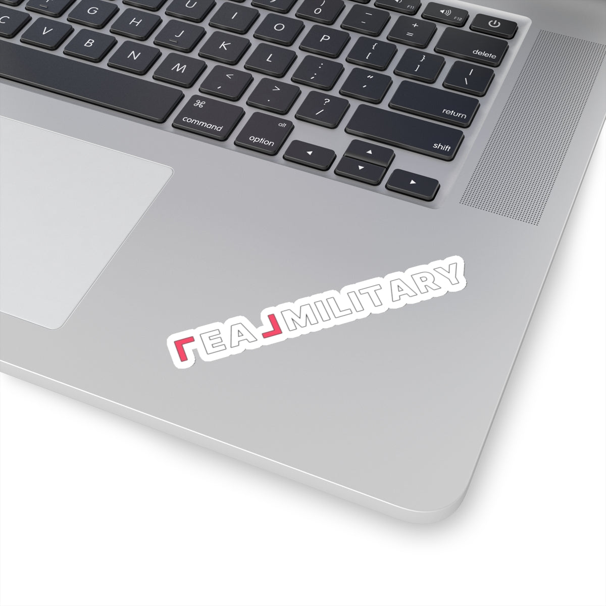 REAL Military Contrast Logo Sticker (Coral) Stickers - Paper products | ShirtyAgents