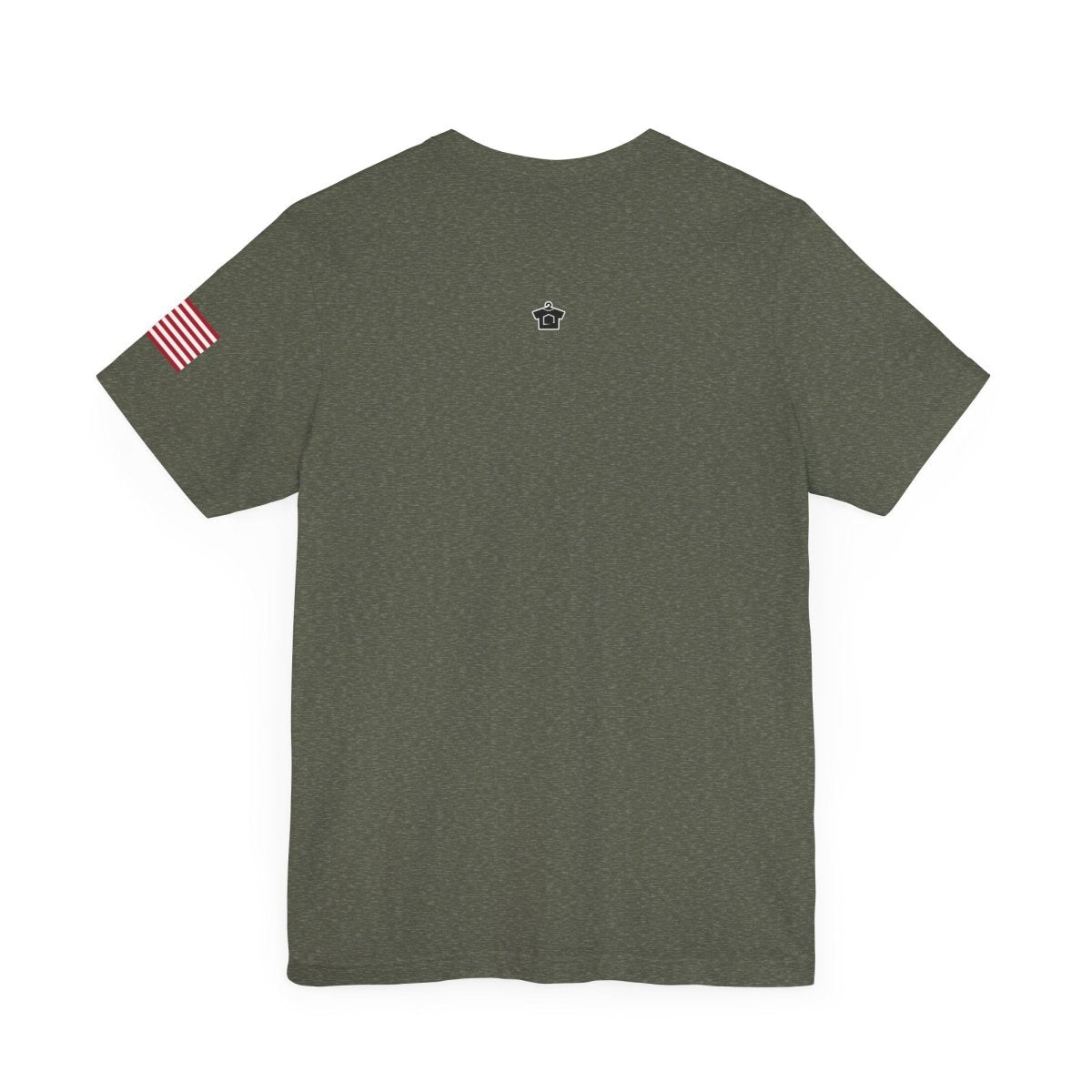 REAL Military Contrast Logo Text & Flag - T-Shirt | ShirtyAgents