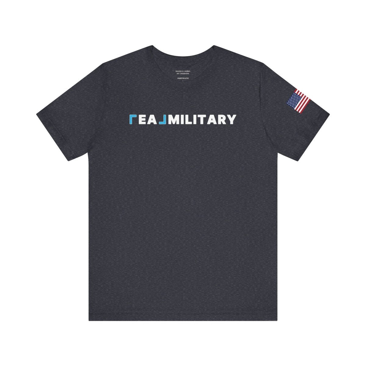 REAL Military Contrast Logo Text & Flag - T-Shirt | ShirtyAgents