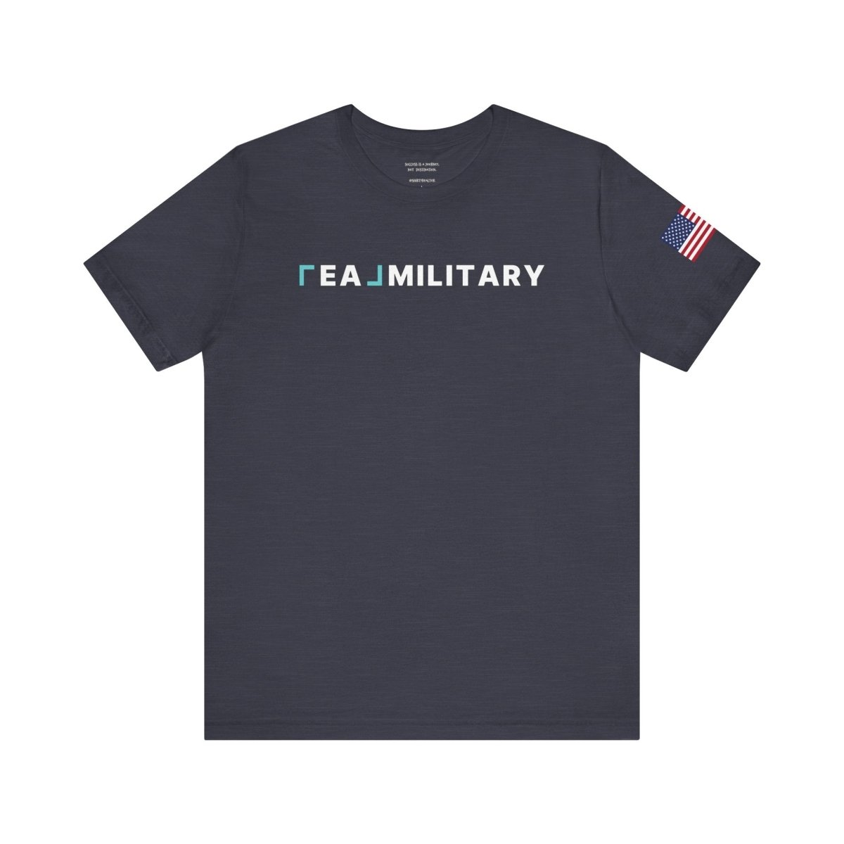 REAL Military Contrast Logo Text & Flag - T-Shirt | ShirtyAgents