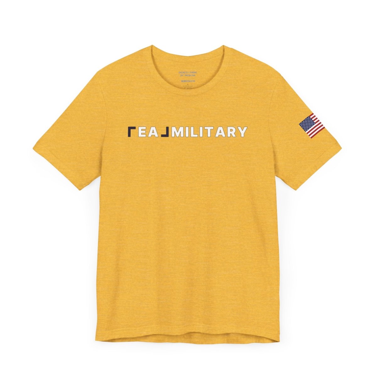 REAL Military Contrast Logo Text & Flag - T-Shirt | ShirtyAgents
