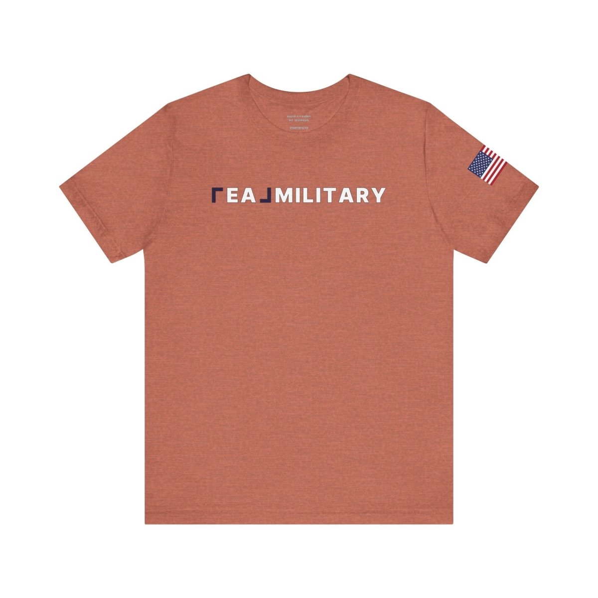 REAL Military Contrast Logo Text & Flag - T-Shirt | ShirtyAgents
