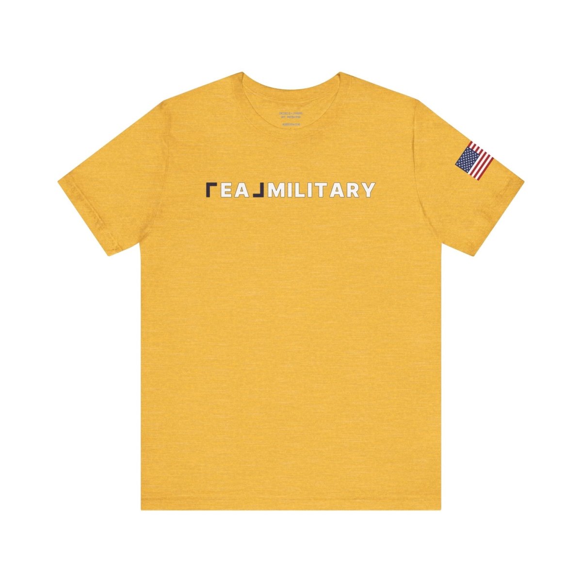 REAL Military Contrast Logo Text & Flag - T-Shirt | ShirtyAgents